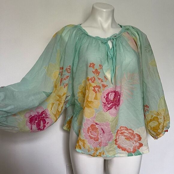 Farm Rio Floral Boho Pheasant Top - Picture 2 of 8